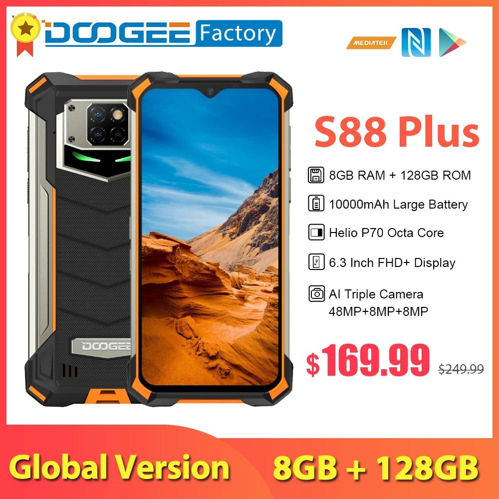 DOOGEE-S88 Plus 8GB 128GB 10000mAh Ʈ  48mp ī޶ 6.3 ġ, FHD + Ÿ ھ ޴ ȭ IP68/IP69K ߰ ȭ